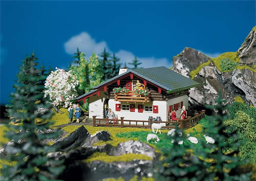 Faller 130287 HO Scale Large Mountain Chalet -- 5 x 3-3/4" 12.7 x 9.3cm