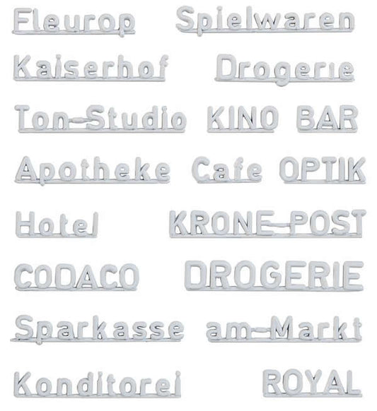 Faller 180964 A Scale 1970s Shop Lettering -- German Language