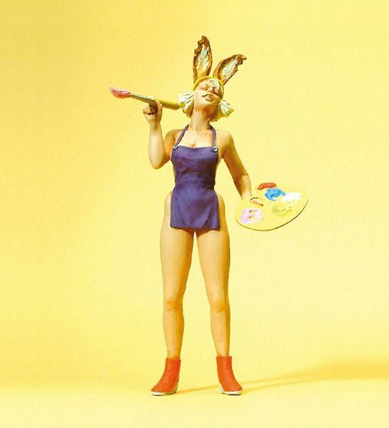 Preiser 45514 G Scale Pedestrian -- Female Easter Bunny