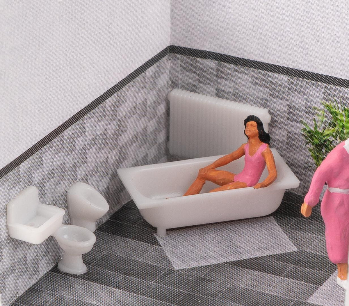 Faller 180993 HO Scale Bathroom Tiles & Fixtures Set