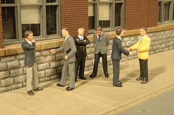 Bachmann 33162 O Scale SceneScapes Figures Businessmen pkg(6)