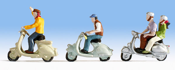 Noch 36910 N Scale Scooters w/Riders