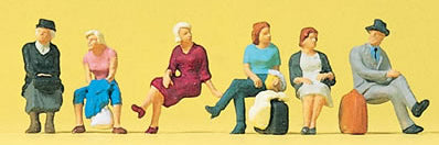 Preiser 10506 HO Scale Passengers -- Seated pkg(6)