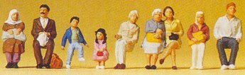 Preiser 10385 HO Scale Passengers -- Sitting On Bus #2