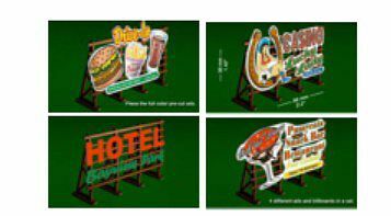 Bachmann 39103 HO Scale Outdoor Billboards Laser-Cut Wood Kit Set of