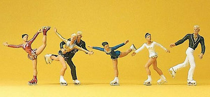 Preiser 10314 HO Scale Recreation & Sports -- Figure Skaters