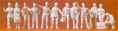 Preiser 72502 26299 Scale 1/72 Military - US Army WWII - Unpainted Figures -- US Air Force/Army Air Corps 1942-45