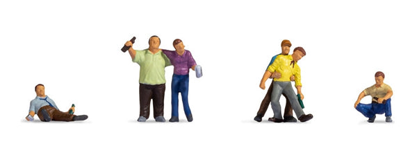 Noch 15559 HO Scale Drunk People pkg(6)