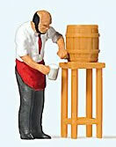 Preiser 28192 HO Scale Man Pouring Draft Beer