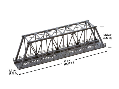 Noch 21320 HO Scale Thru Truss Bridge, 35.6 x 5.7 cm
