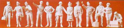 Preiser 67003 O Scale 1/48 Scale Military Figures Unpainted -- US Air Force/Air Corps Pilots & Ground Crew