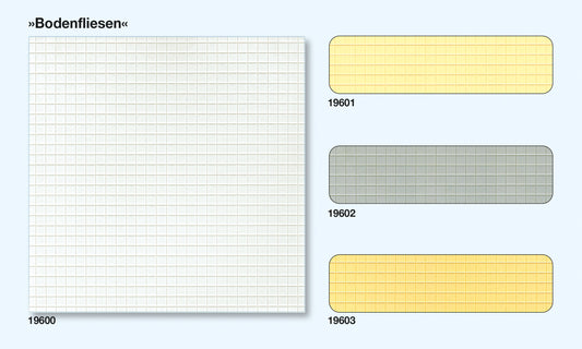 Preiser 19603 HO Scale Sand Square Tile Wall/Floor Sheets Kit (3)