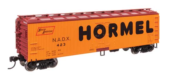 Walthers Mainline 910-41309 HO Scale 40' Wood Reefer RTR Hormel #423