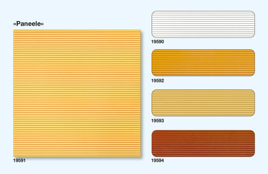 Preiser 19592 HO Scale Beech Wall/Floor Paneling Kit, 3-Pack