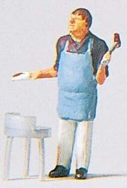 Preiser 28055 HO Scale Individual Figure - Working People -- Hobby Cook