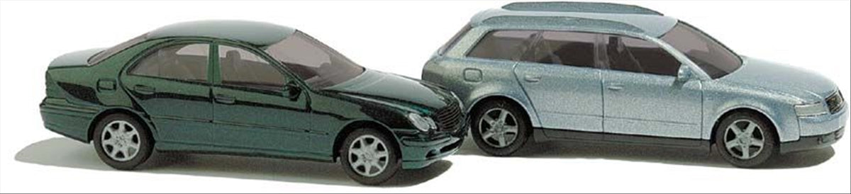 Busch 8346 N Scale Audi A4 Avant & Mercedes C-Class, 2-Pack