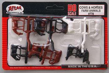 Atlas 778 HO Animals Cows & Horses