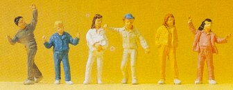Preiser 14139 HO Scale Children Wearing Long-Sleeved Jackets & Pants pkg(6)