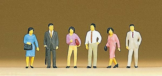 Preiser 10119 HO Scale Pedestrians -- Standing Japanese Pedestrians pkg(6)