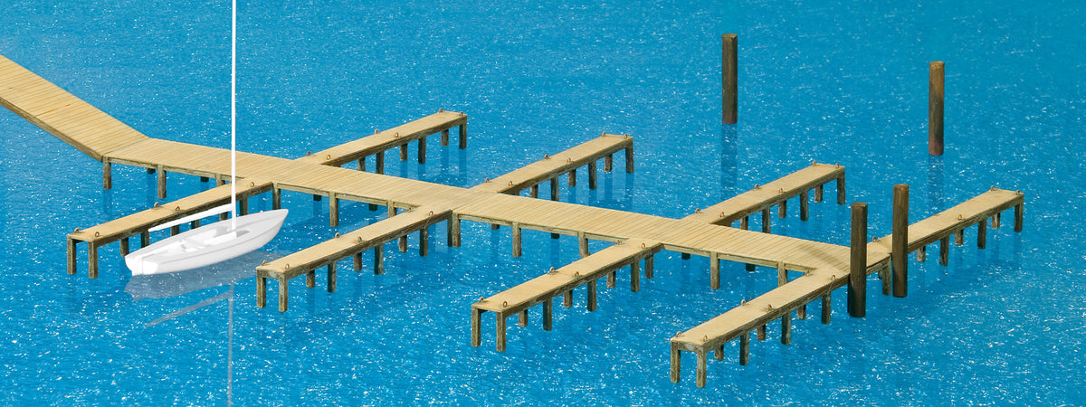Preiser 17315 HO Scale Marina Docks Landing Stages Kit