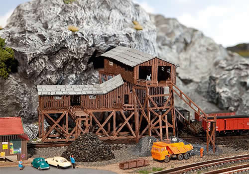 Faller 222205 N Scale Old Coal Mine - Painted Kit