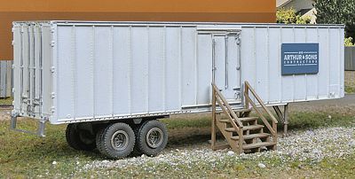 Walthers SceneMaster 949-2901 HO Scale Construction Site Storage Trailer -- Kit