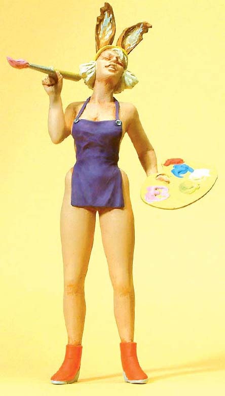 Preiser 45514 G Scale Pedestrian -- Female Easter Bunny