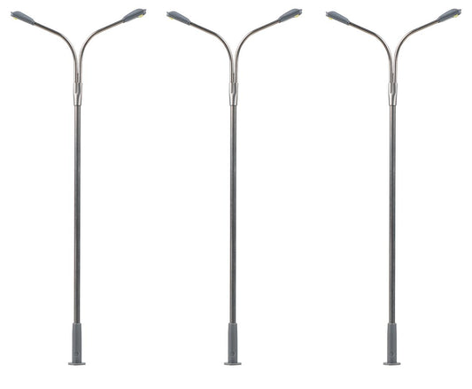 Faller 180101 HO Scale LED Double Streetlight, 3 pcs