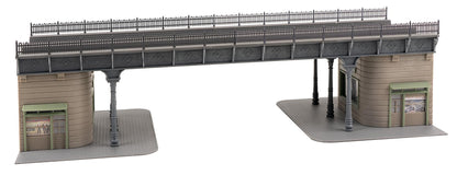 Faller 120581 HO Steel Urban Railway Bridge w/Kiosk Abutments