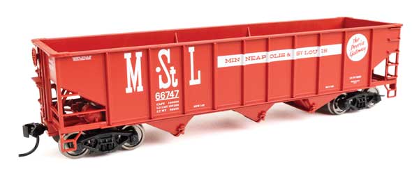 Walthers Mainline 910-56714 HO Scale 70-Ton AAR Hopper RTR M&StL #66656