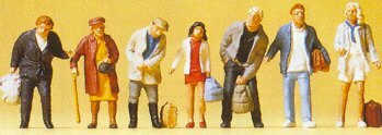 Preiser 10400 HO Scale Pedestrians -- Standing Commuters