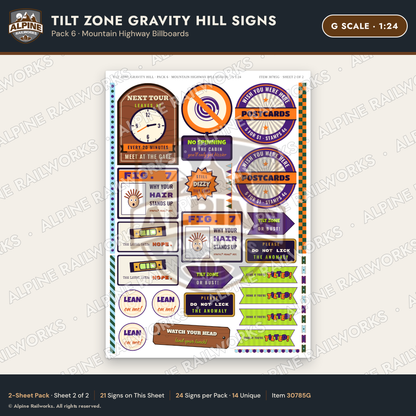 Alpine Railworks 30785G G Scale Roadside Signs - Mystery Spot