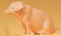 Preiser 47047 1/25 Scale Domestic Animal - Pig Sitting
