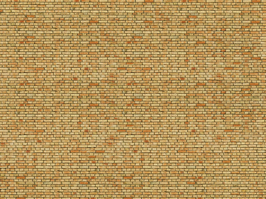 Noch 56613 HO Scale 3-D Printed Cardstock Texture Sheet -- Cream Brick