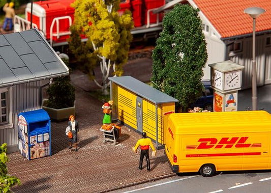 Faller 180281 HO Scale DHL Package Stations -- Kit