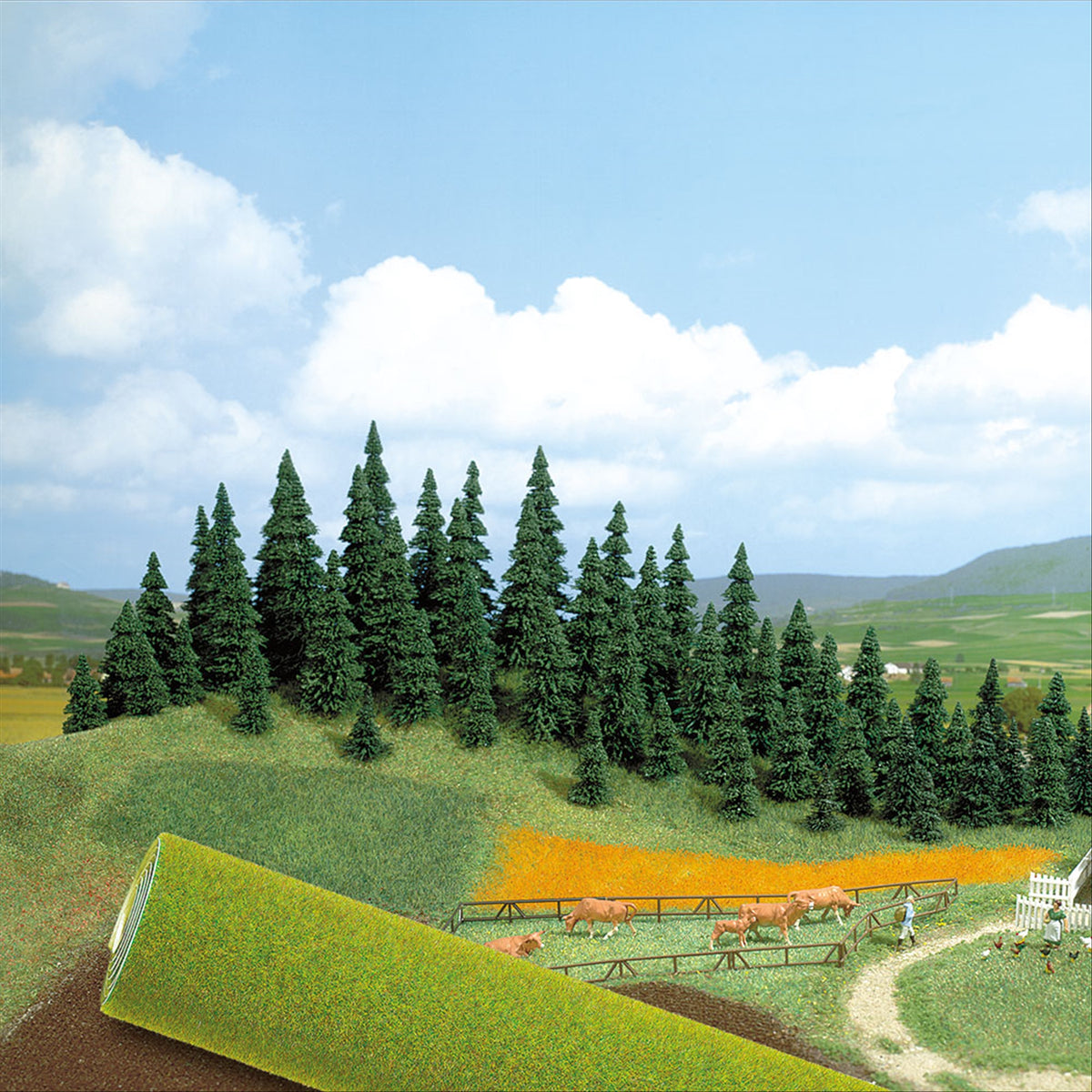 Busch 7231 All Scale Large Grass Mat, Spring Green
