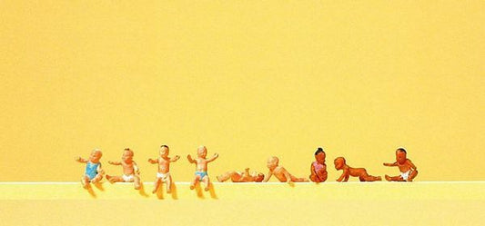 Preiser 10529 HO Scale Children - Assorted Babies pkg(9)