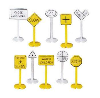 Bachmann 42204 HO Scale Railroad & Street Signs pkg(24)