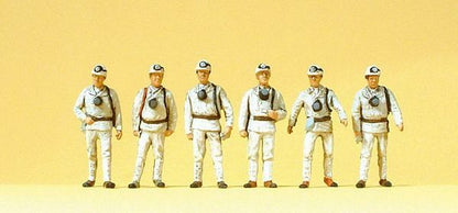 Preiser 10555 HO Scale Working People -- Miners w/Masks pkg(6)