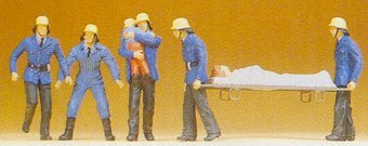 Preiser 14202 HO Scale Firemen -- Set #3 pkg(6)