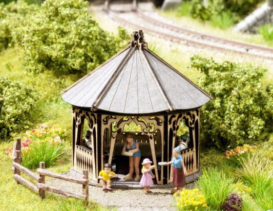 Noch 14371 HO Scale Pavilion - Laser-Cut Minis -- Laser-Cut Kit - 2-1/4 x 2-1/4 x 2-1/16" 5.7 x 5.8 x 5.3cm