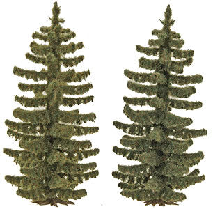 Busch 6132 HO Scale Spruce Trees pkg(2) -- 2-13/16" 70mm Tall