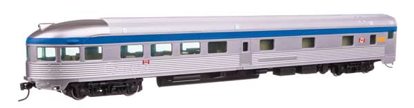 Walthers Mainline 910-30370 HO Scale 85' Budd Observation RTR VIA Rail