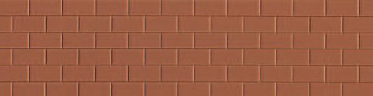Preiser 19606 HO Scale Long Rectangular Tile Flooring or Wall -- Terracotta 3-3/