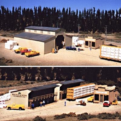 Walthers Cornerstone 933-3057 HO Scale Walton and Sons Lumber Company -- Kit