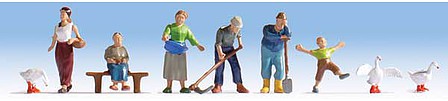 Walthers SceneMaster 949-6071 HO Scale Farmers -- 6 Figures