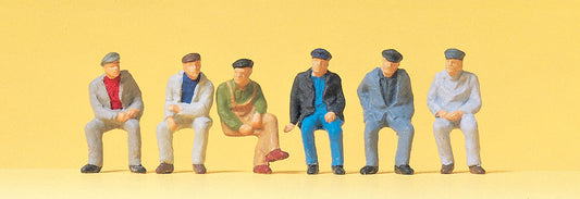 Preiser 14084 HO Scale Seated Workers Figures (6)