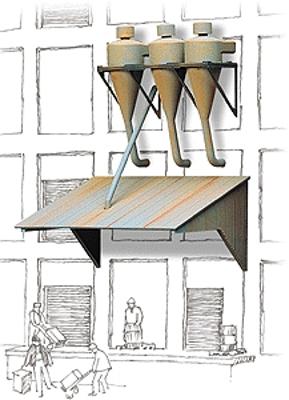 Walthers Cornerstone 933-3510 HO Scale Wall-Mount Industrial Dust Collectors -- Kit pkg(3)