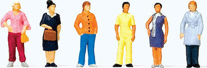 Preiser 79222 N Scale Pedestrians -- Standing Women pkg(6)