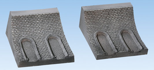Noch 58031 HO Scale Interior Tunnel Wall -- Curved, pkg(2)